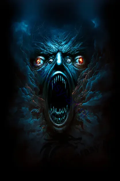  Dark Scary Monster T-Shirt Art